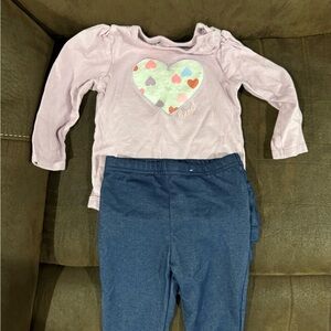 12 month girls outfit, new without tags
